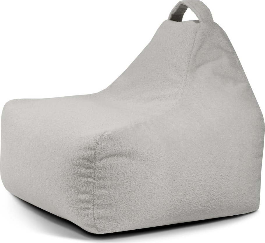 Světle šedý dětský sedací vak z textilie bouclé Game Amuse – SLOWDOWN SLOWDOWN