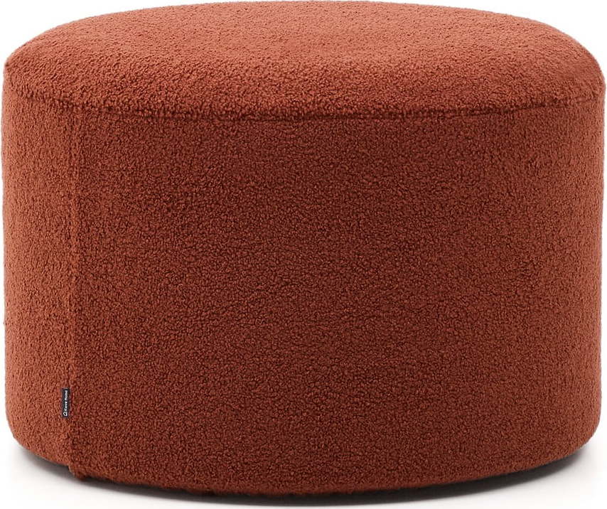 Taburet v terakotové barvě z textilie bouclé Kaeli – Kave Home Kave Home
