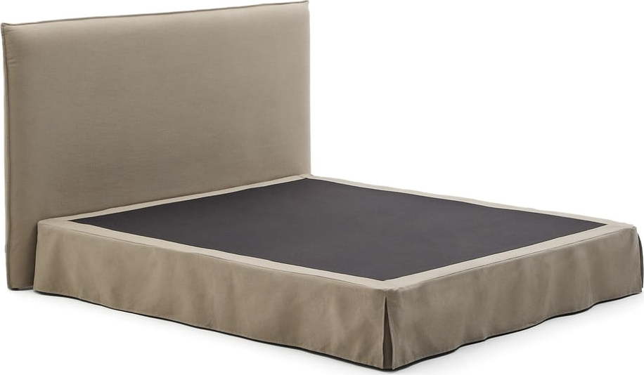 Taupe čalouněná dvoulůžková postel 180x200 cm Jaira – Kave Home Kave Home