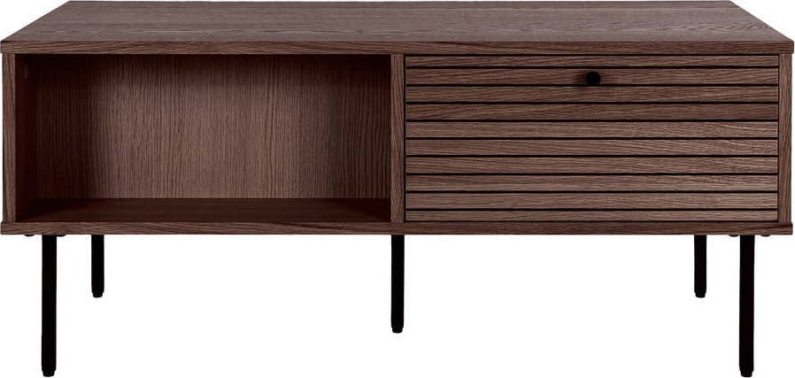 Tmavě hnědý konferenční stolek v dekoru dubu 50x100 cm Kyoto – House Nordic House Nordic