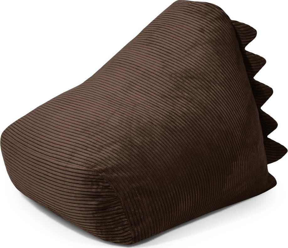 Tmavě hnědý manšestrový dětský sedací vak Snug 80 Dragon – SLOWDOWN SLOWDOWN