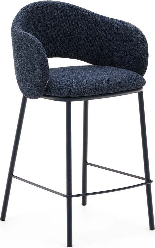 Tmavě modrá barová židle (výška sedáku 65 cm) Maina – Kave Home Kave Home