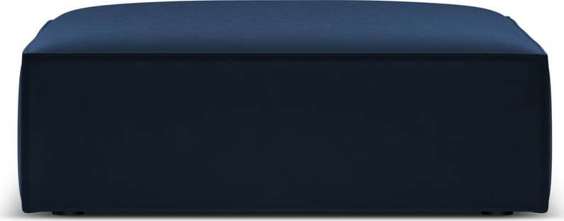 Tmavě modrá sametová podnožka Vanda – Mazzini Sofas Mazzini Sofas