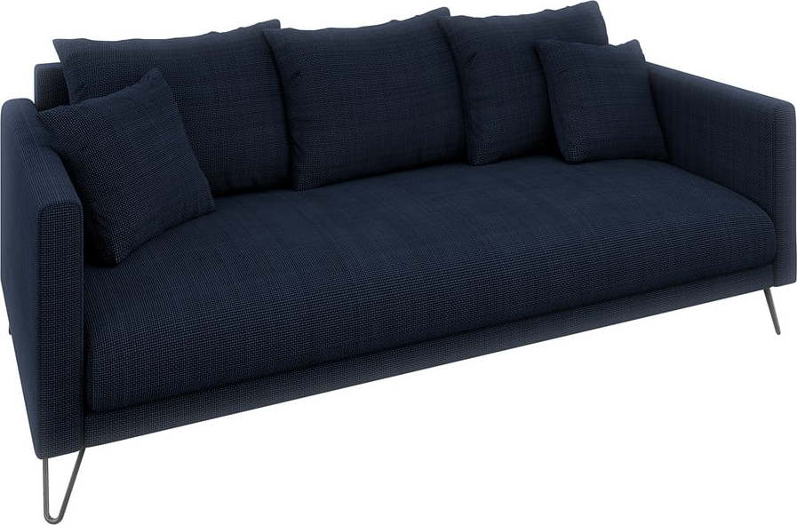 Tmavě modrá žinylková pohovka 200 cm Freya – Ropez Ropez