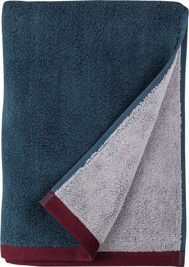 Tmavě modrá/šedá froté osuška z Bio bavlny 70x133 cm Soft – Mette Ditmer Denmark Mette Ditmer Denmark