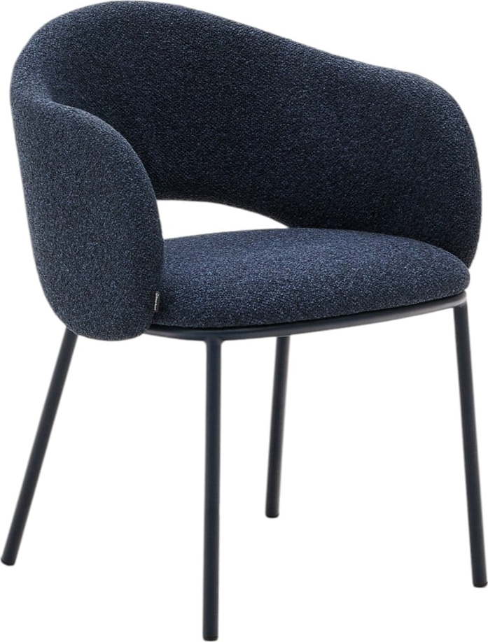 Tmavě modré čalouněné jídelní křeslo Maina – Kave Home Kave Home