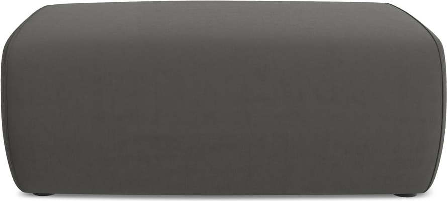 Tmavě šedá sametová podnožka Kapua – Makamii Makamii