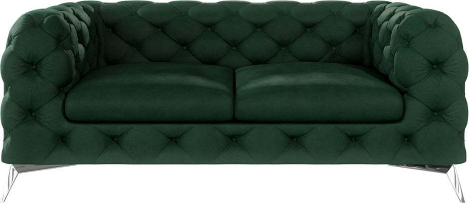 Tmavě zelená sametová pohovka 185 cm Chelsea – Ropez Ropez