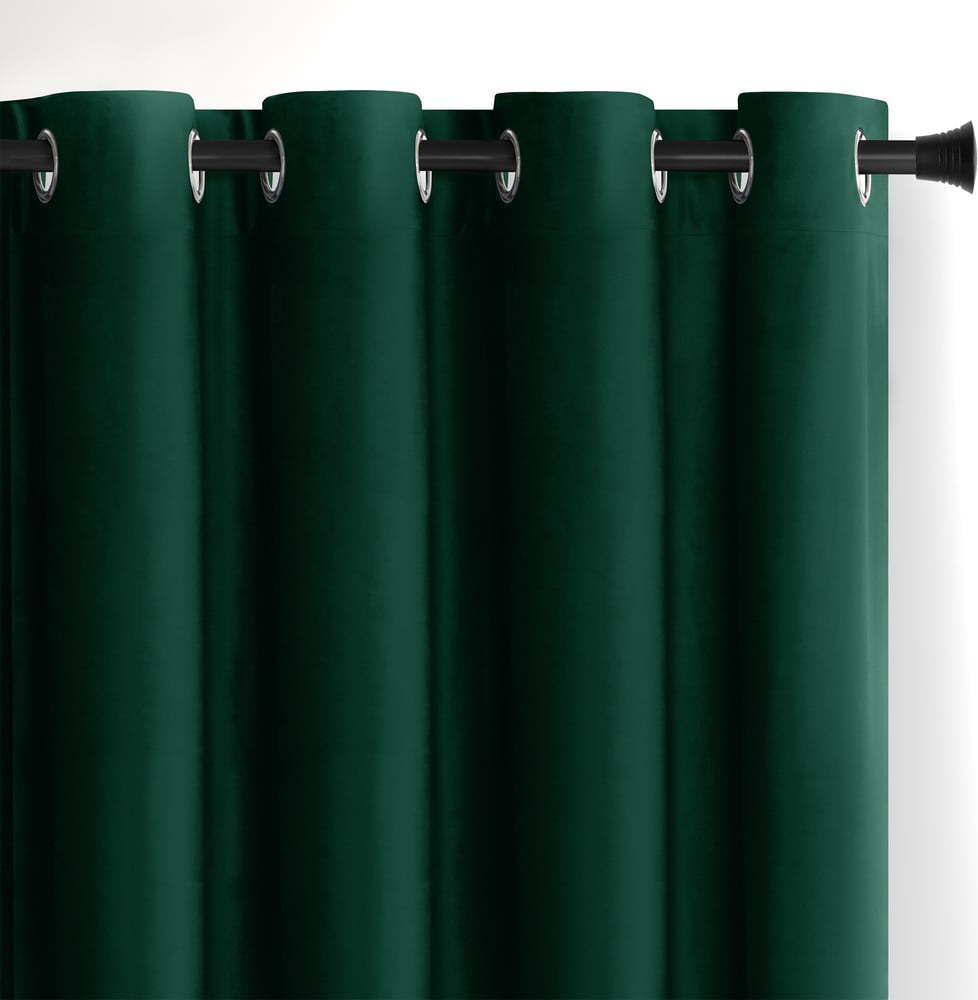 Tmavě zelený sametový dimout závěs 140x270 cm Eyelets – Restilo Restilo