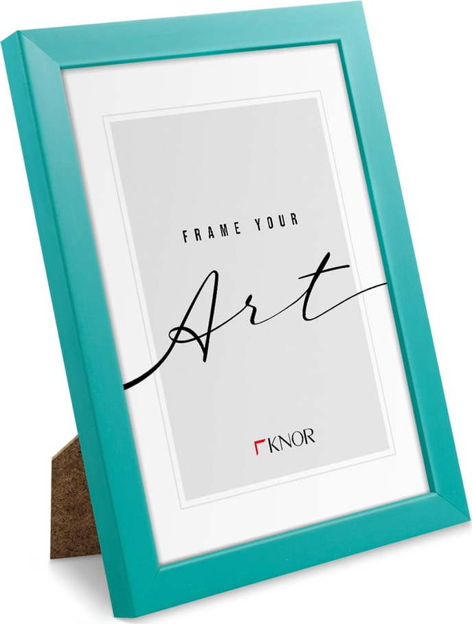 Tyrkysový stojací/na zeď rámeček 12x17 cm – knor knor