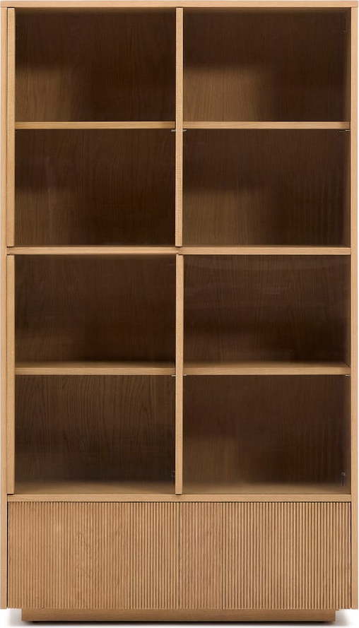 Vitrína v dekoru dubu s posuvnými dveřmi v přírodní barvě 100x174x40 cm Helvine – Kave Home Kave Home