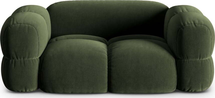 Zelená sametová pohovka 180 cm Loretto – Cosmopolitan Design Cosmopolitan design