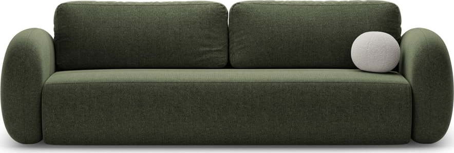 Zelená žinylková rozkládací/s úložným prostorem pohovka 262 cm Tonale – Cosmopolitan Design Cosmopolitan design