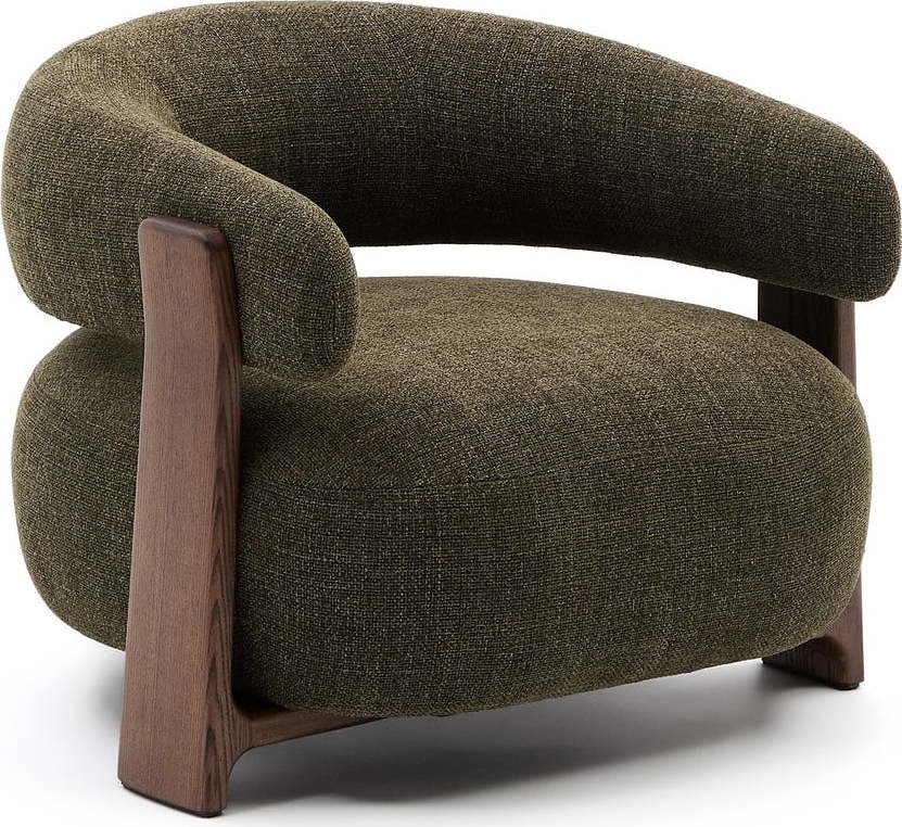 Zelené žinylkové křeslo Granite – Kave Home Kave Home