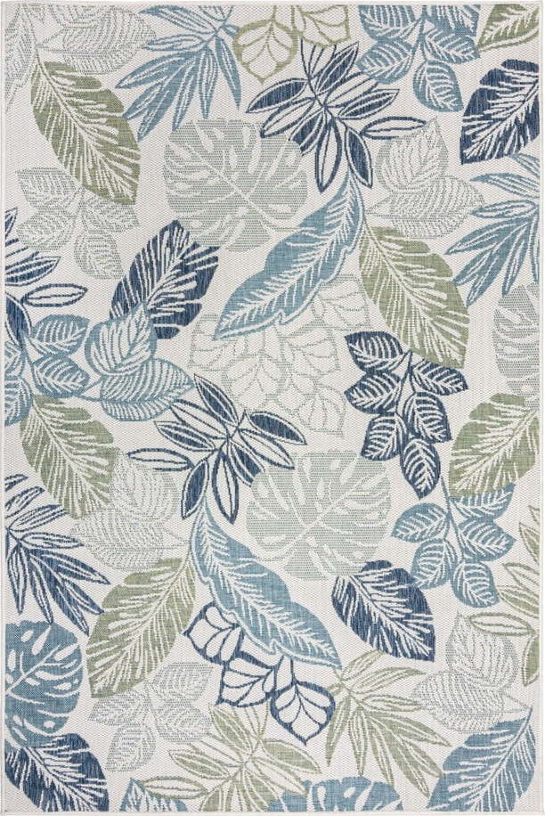 Zeleno-modrý vnitřní a venkovní koberec 200x290 cm Bella Leaf – Flair Rugs Flair Rugs