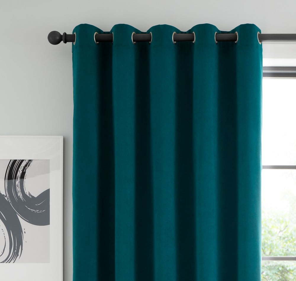 Zelenomodré zatemňovací závěsy v sadě 2 ks 168x137 cm Wilson – Catherine Lansfield Catherine Lansfield