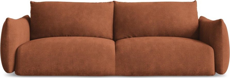 Žinylková rozkládací pohovka v terakotové barvě 230 cm Leila – Makamii Makamii