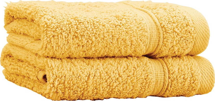 Žluté froté bavlněné ručníky v sadě 2 ks 30x30 cm Zero Twist – Catherine Lansfield Catherine Lansfield