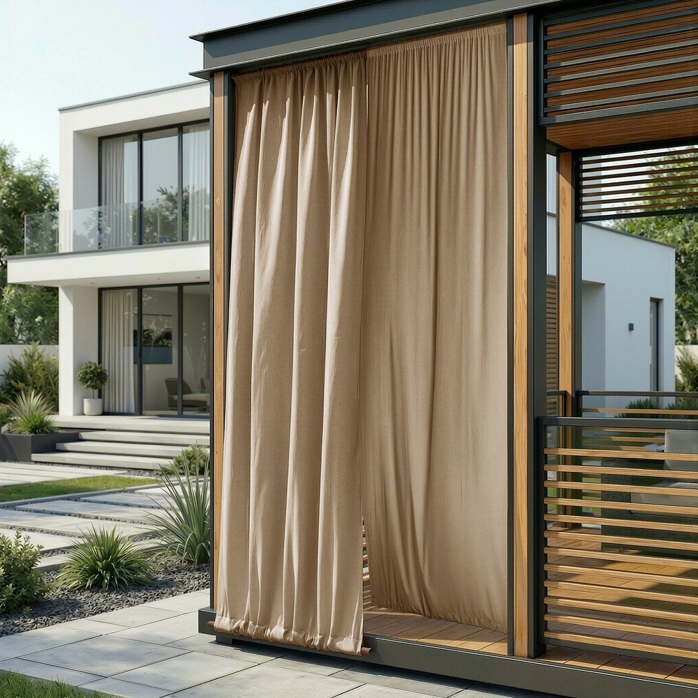 Béžový dimout/venkovní závěs 250x250 cm Calisto – Filumi Filumi