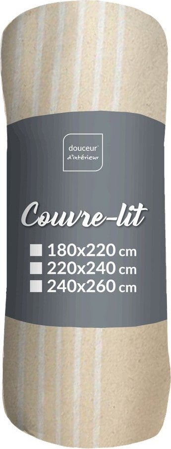 Béžový přehoz 240x260 cm Adele – douceur d'intérieur Douceur d intérieur