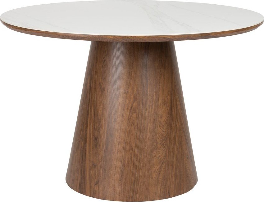 Kulatý jídelní stůl s deskou z kamene ø 115 cm Almira – White Label White Label