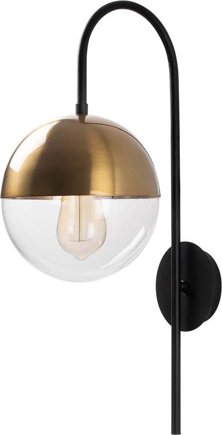 Nástěnné svítidlo v černo-zlaté barvě ø 20 cm Bastos – Opviq lights Opviq lights