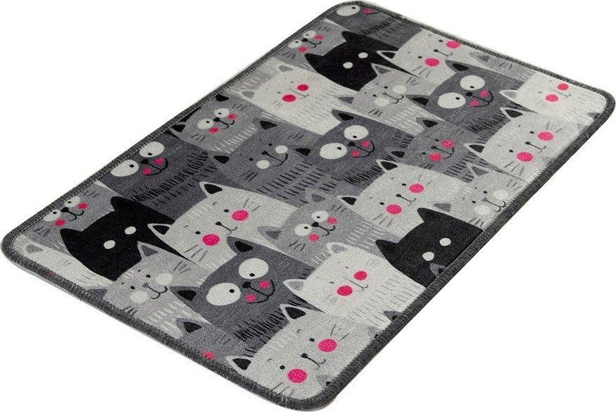 Šedá koupelnová předložka 40x60 cm Meow – Foutastic Foutastic