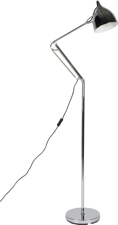 Stojací lampa s ohybatelnou konstrukcí ve stříbrné barvě s kovovým stínidlem (výška 137 cm) Reader – Zuiver Zuiver