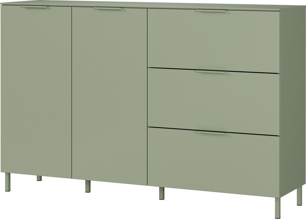 Zelená matná komoda 151x98x40 cm Savoca – Germania Germania