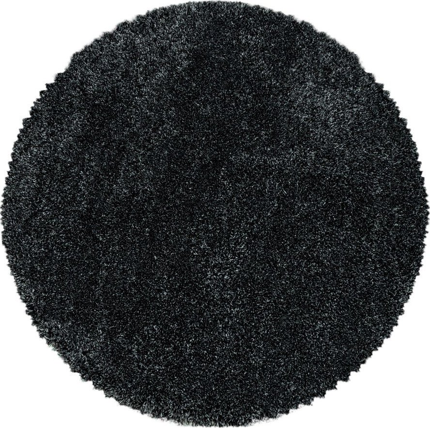 Antracitový kulatý koberec ø 160 cm Fluffy – Ayyildiz Carpets Ayyildiz Carpets