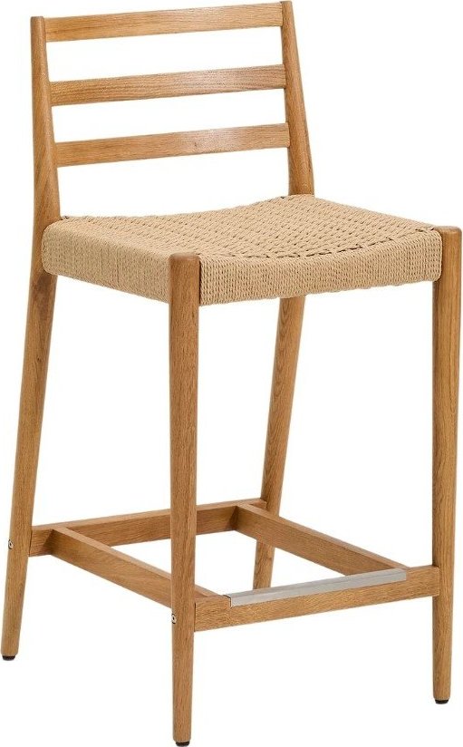 Barová židle z dubového dřeva v přírodní barvě (výška sedáku 65 cm) Analy – Kave Home Kave Home