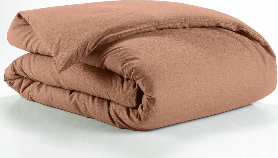 Bavlněný povlak na peřinu na jednolůžko v lososové barvě 140x200 cm Lina – douceur d'intérieur Douceur d intérieur