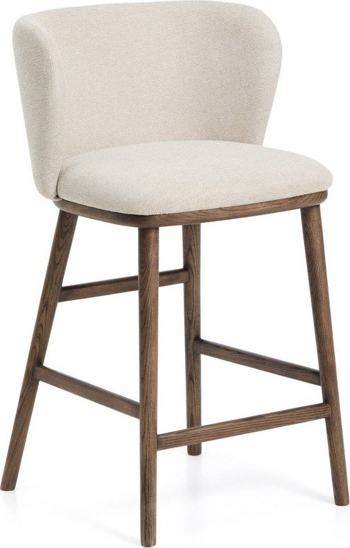 Béžová čalouněná barová židle (výška sedáku 65 cm) Ciselia – Kave Home Kave Home