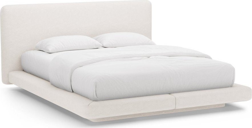 Béžová čalouněná dvoulůžková postel 180x200 cm Linea – Micadoni Micadoni