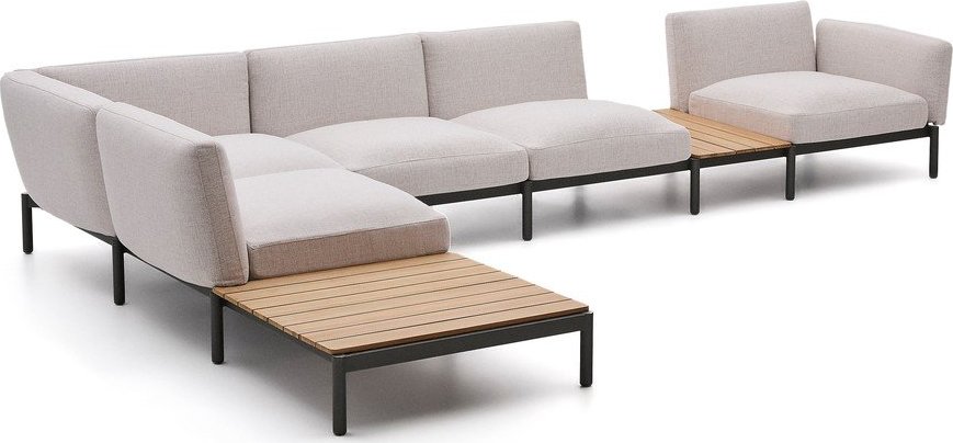 Béžová čalouněná zahradní pohovka (levý roh) Sorells – Kave Home Kave Home