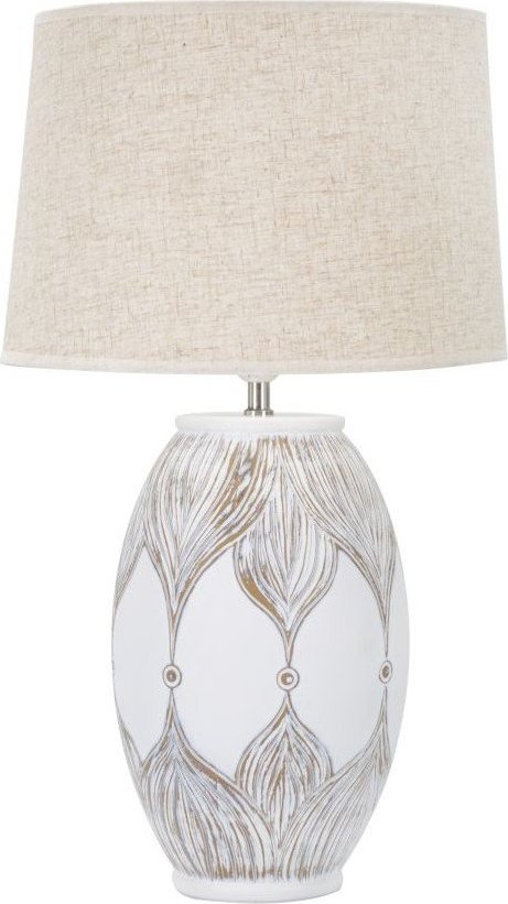 Béžová stolní lampa s textilním stínidlem (výška 67 cm) Atene – Mauro Ferretti Mauro Ferretti