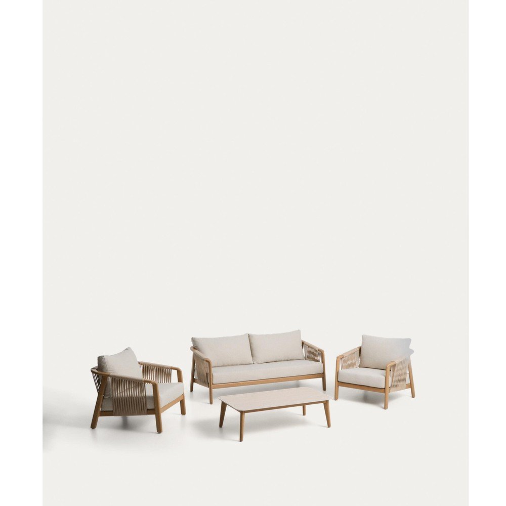 Béžový hliníkový zahradní lounge set pro 4 osoby Sirte – Kave Home Kave Home