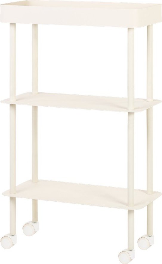 Béžový kovový pojízdný regál 60x97x30 cm Nolle – noo.ma NOO.MA