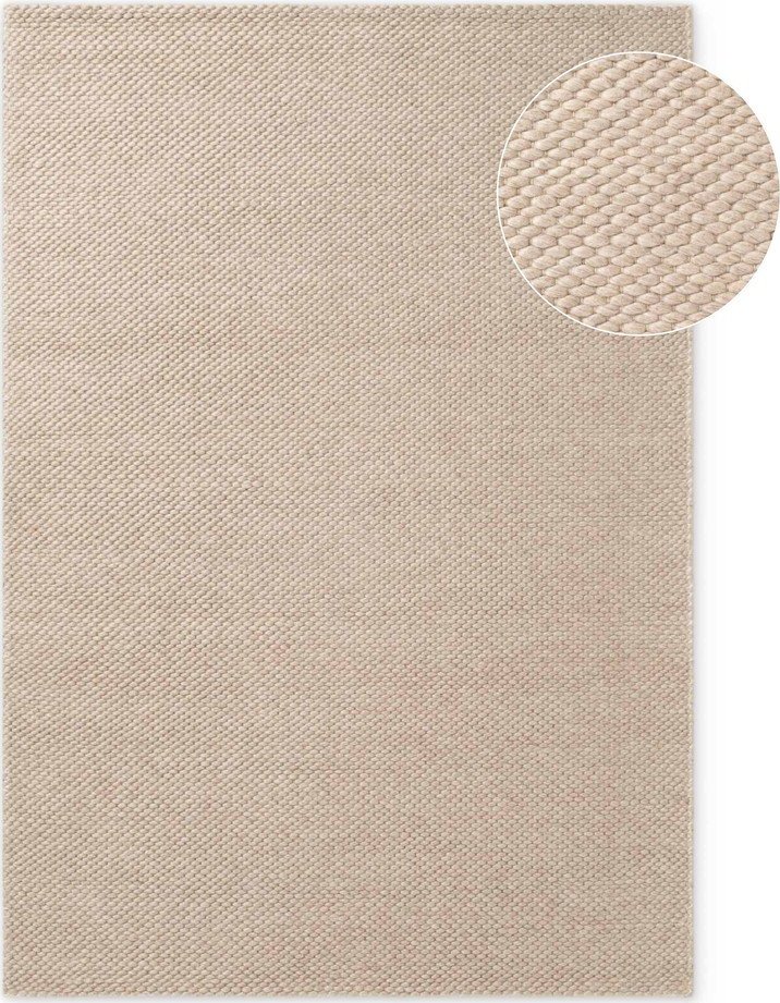 Béžový ručně tkaný vlněný koberec 140x200 cm Lyon Beans – Elle Decoration Elle Decoration