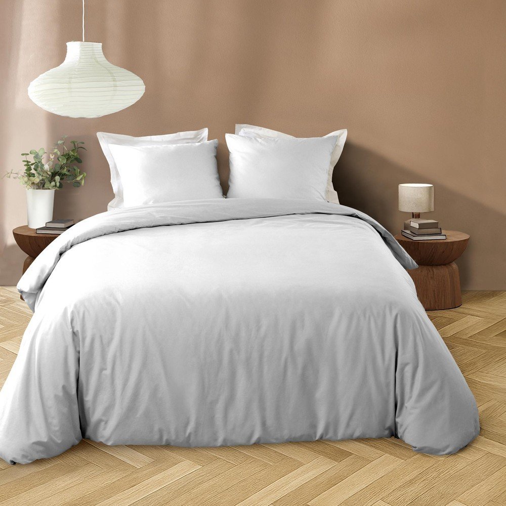 Bílé 3dílné povlečení na dvoulůžko/prodloužené z mikrovlákna 240x220 cm Liam – douceur d'intérieur Douceur d intérieur