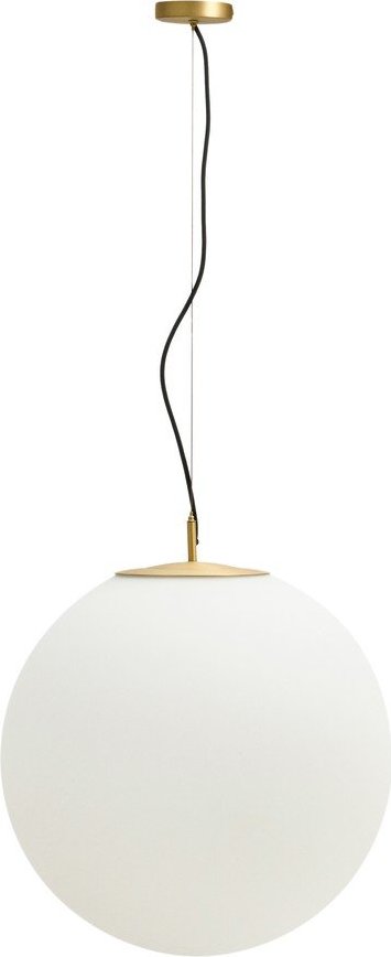 Bílé/ve zlaté barvě kovové závěsné svítidlo se skleněným stínidlem ø 50 cm Brisia – Kave Home Kave Home