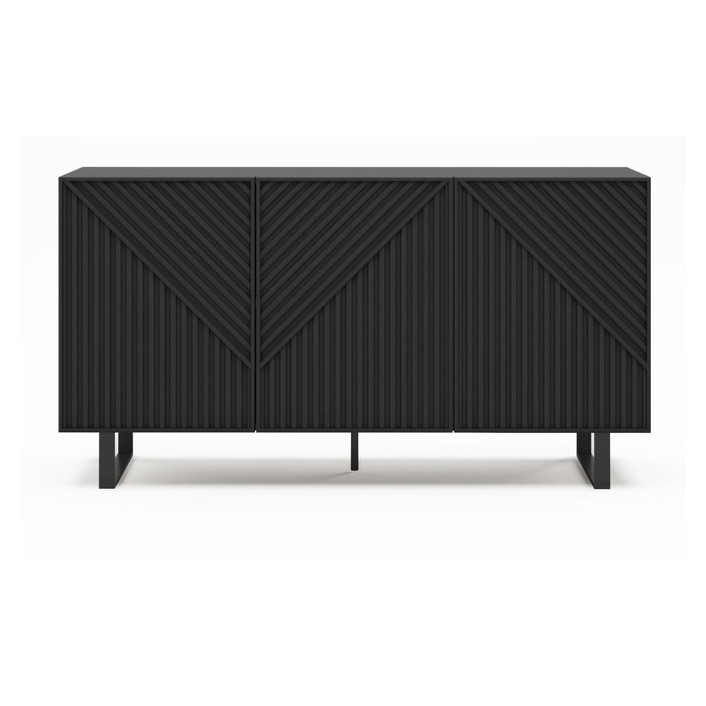 Černá komoda 151x80x35 cm Peta – Marckeric Marckeric