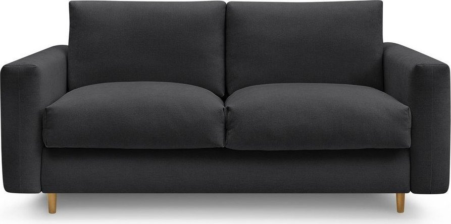 Černá pohovka na každodenní spaní/rozkládací 220 cm Cocoone – Bobochic Paris Bobochic Paris
