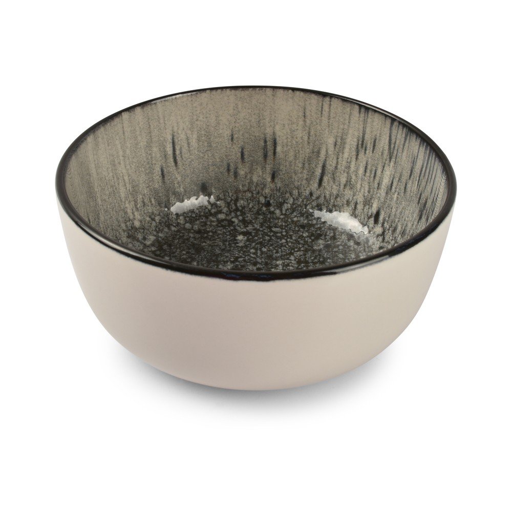 Černá/krémová miska z kameniny 740 ml Gravel – ONA ONA