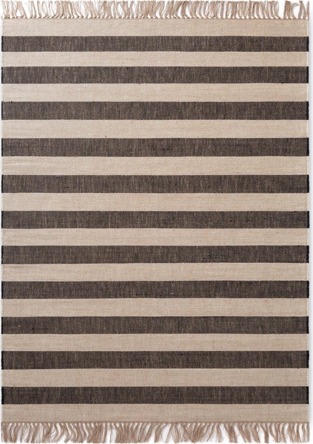 Černý/krémový oboustranný/ručně tkaný jutový koberec 160x230 cm Playa – Hanse Home Hanse Home