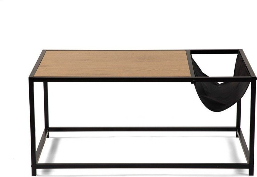 Černý/v přírodní barvě konferenční stolek v dekoru dubu 60x99 cm Bayen – Bonami Essentials Bonami Essentials