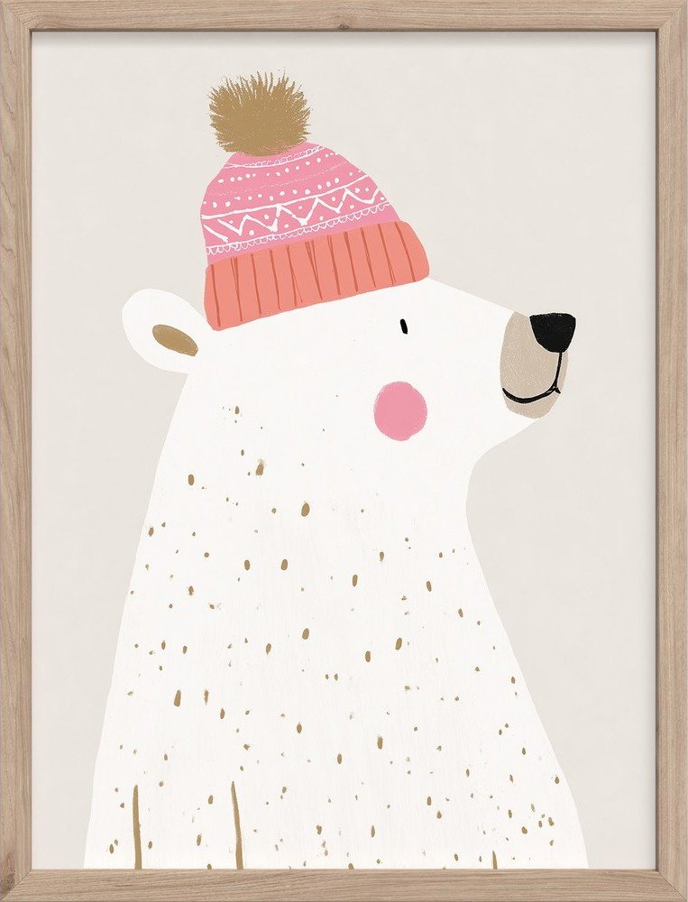 Dětský obrázek 30x40 cm White Bear – Styler Styler