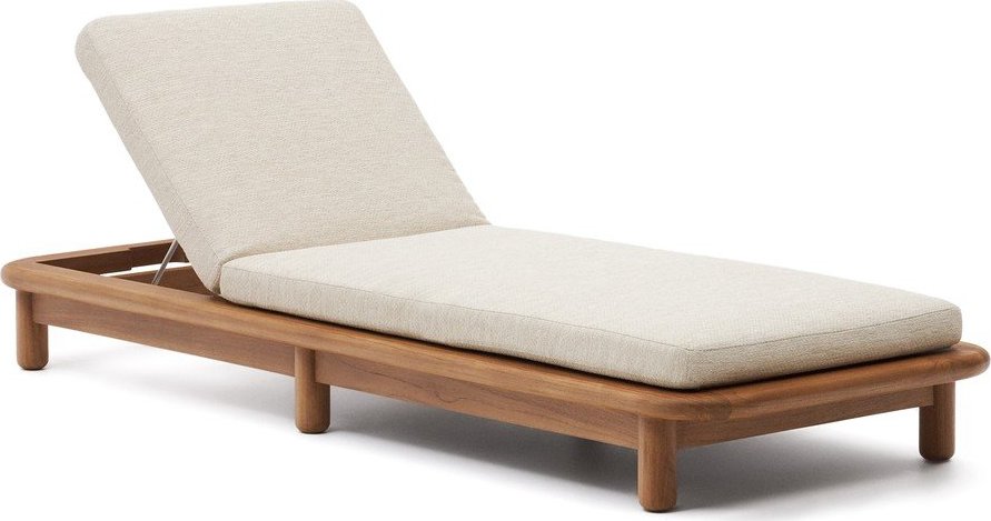 Dřevěné zahradní lehátko v bílo-přírodní barvě Turqueta – Kave Home Kave Home
