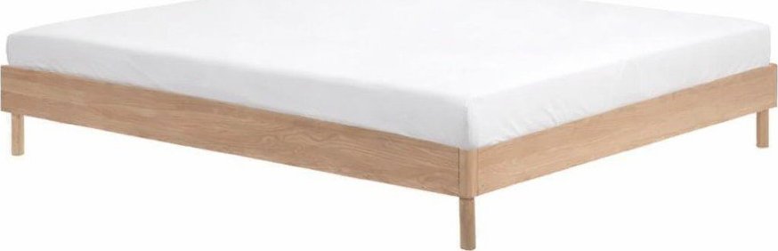 Dvoulůžková postel z dubového dřeva bez čela bez roštu 180x200 cm v přírodní barvě Forrest – Vipack Vipack