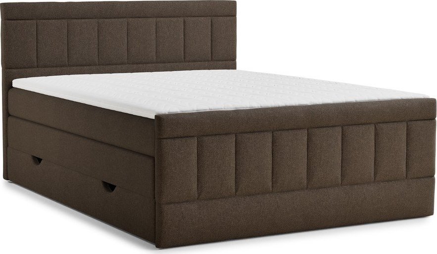 Hnědá boxspring postel s úložným prostorem 180x200 cm Caya – Maison de Rêve Maison de Reve